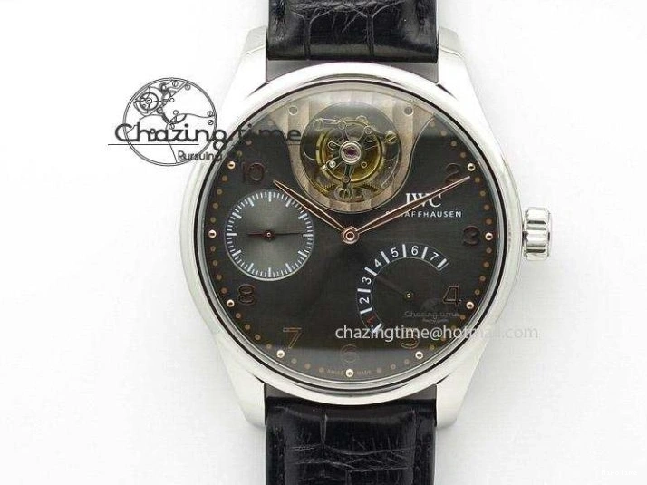 MIROTIME 0411 Packable Portuguese IW358304 ZF 1:1 Best Edition SS White Dial Blue Markers on Leather Strap A 7079